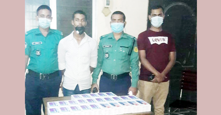 সিলেটে ছয় লক্ষ টাকার ভারতীয় মোবাইল উদ্ধার: প্রাইভেটকার জব্দ, আটক ১