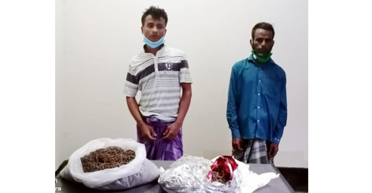 জৈন্তাপুরে পুলিশের অভিযানে গাঁজা সহ আটক ২