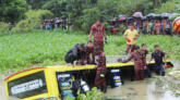 সুনামগঞ্জে খাদে পড়া বাসে কোন যাত্রী মিলেনি, উদ্ধার অভিযান সমাপ্ত