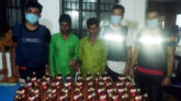 গোয়াইনঘাটে ৪৮ বোতল মদসহ দুই সহোদর আটক