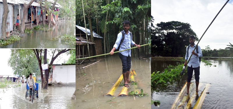 বিশ্বনাথে তৃতীয় দফা বন্যায় বিপর্যস্ত জনজীবন