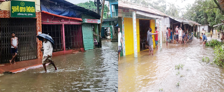 ছাতকে আবারো এক সপ্তাহের ব্যবধানে দ্বিতীয় দফায় বন্যা