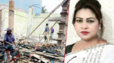 রাস্তার জমি দখল করে আ’লীগ নেত্রীর ভবন নির্মাণ!
