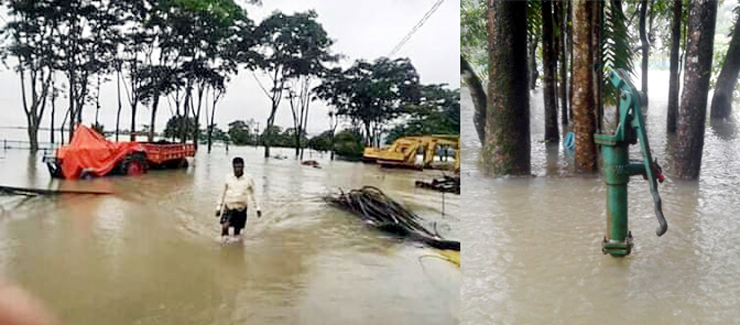 ‘ত্রাণ নয় প্রাণ চাই’ গোয়াইনঘাটে পানিবন্দি মানুষের হাহাকার