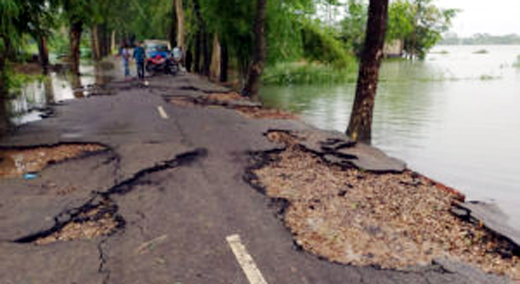 সালুটিকর গোয়াইনঘাট রাস্তার বেহাল দশা দায় নেবে কে?