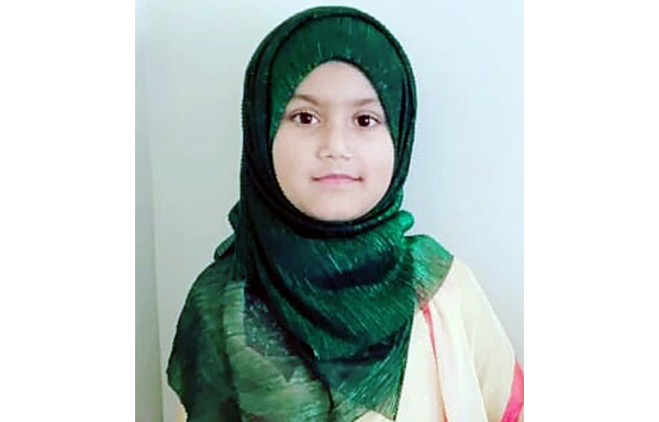 কানাডায় থেকে কোরআনে হাফিজা হলেন কানাইঘাটের শিশু জুহা