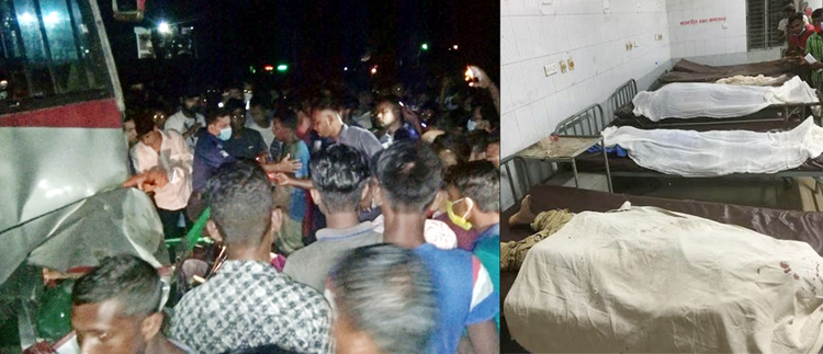 সিলেটে বাস-অটোরিকশা সংঘর্ষে তিন শিশুসহ নিহত ৬