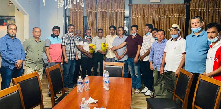 যুক্তরাষ্ট্র প্রবাসী নেতা হেলালকে গোয়াইনঘাট প্রবাসী পরিষদের সংবর্ধনা