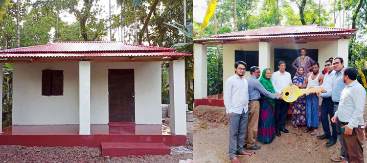 প্রধানমন্ত্রীর উপহারের ঘর পেয়ে খুশিতে আত্মহারা গোয়াইনঘাটের গৃহহীন পরিবার গুলো