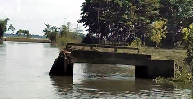 রুস্তমপুরে বিধ্বস্ত ব্রিজ, এলাকাবাসীর ভোগান্তি