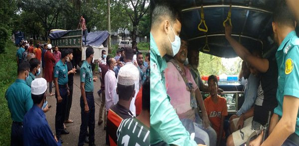 সুবিদবাজারে ট্রাক ছিনতাই: স্বেচ্ছাসেবক লীগ ও ছাত্রদল নেতা সহ আটক ৫