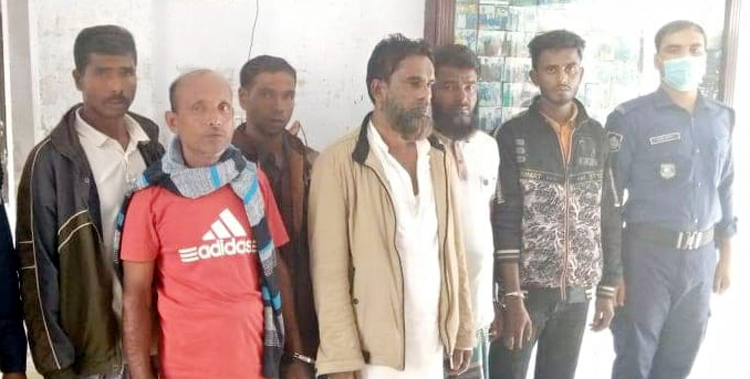 গোয়াইনঘাটে পুলিশের বিশেষ অভিযানে এক বছরের সাজাপ্রাপ্ত আসামী সহ গ্রেফতার ৮