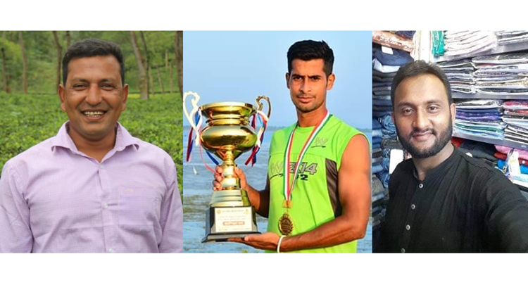 বড়লেখা ফুটবল একাডেমির সভাপতি শাহজাহান, সম্পাদক ছালেক ও টিম-ম্যানেজার আমিনুল