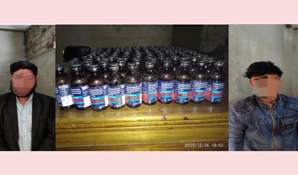 সুরমা গেইট বাইপাস থেকে প্রাইভেট কার ও ফেনসিডিল উদ্ধার, আটক ২