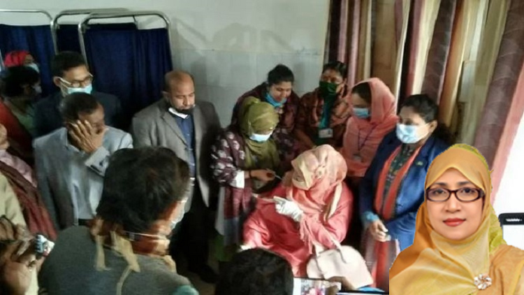 টিকা নিবেন ঢাকায়, এমপি ফটোসেশন করলেন ব্রাহ্মণবাড়িয়ায়