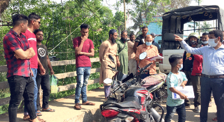 বিশ্বনাথে মাস্ক ছাড়া ঘোরাফেরা, ১১জনকে জরিমানা