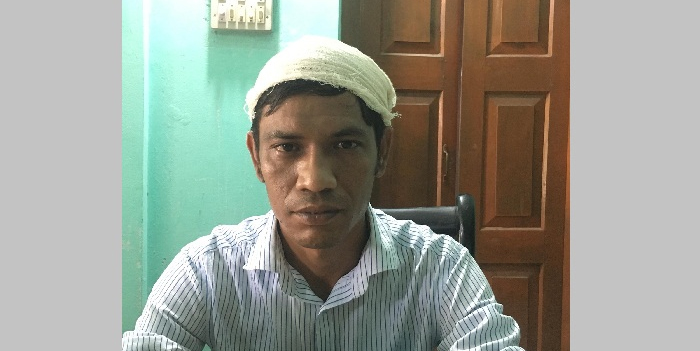 সিলেটে ফুটপাতে বাঁশ, হাঁটতে গিয়ে আহত ব্যবসায়ী