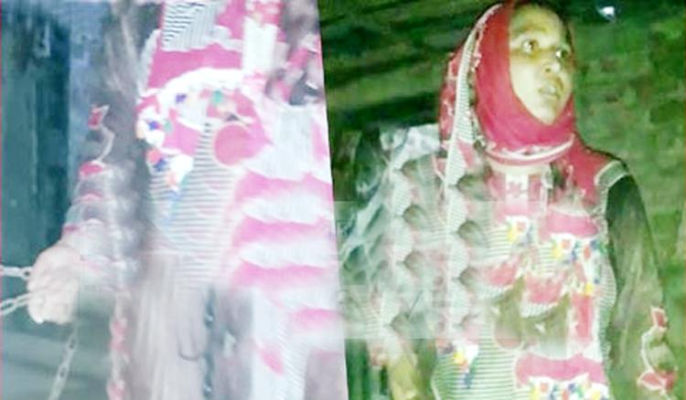 সিলেটে খুঁটির সঙ্গে শিকল দিয়ে বেঁধে প্রেমিকাকে নির্যাতন