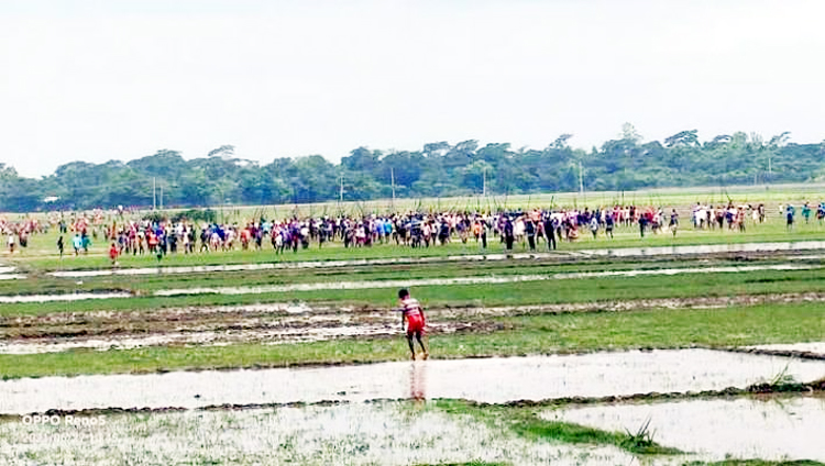 রিক্সা চালককে মারধরের জেরে গোয়াইনঘাটে দুই গ্রামের সংঘর্ঘ