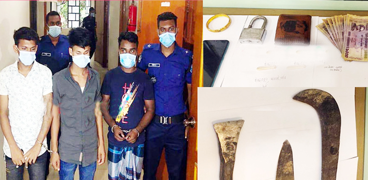 সিলেটে ডাকাত দলের ৪ সদস্য আটক, লুণ্ঠিত মালামাল উদ্ধার