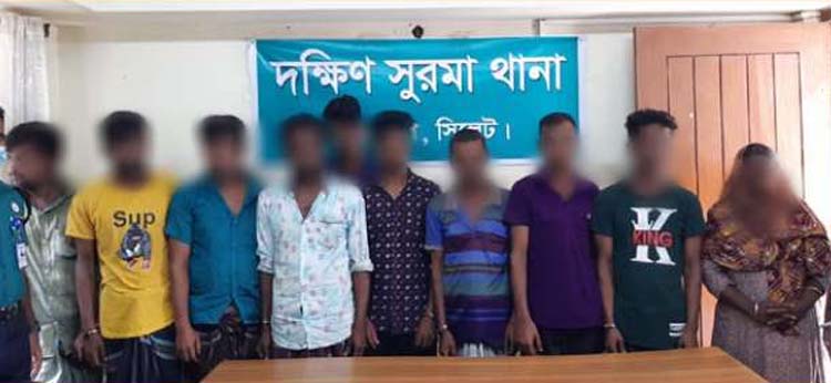 বালুর মাঠে জুয়ার বোর্ডে পুলিশের অভিযান, ১০ নারী-পুরুষ গ্রেফতার