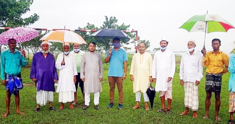 গোয়াইনঘাট শেখ রাসেল মিনি স্টেডিয়ামের প্রস্তাবিত জায়গা পরিদর্শনে ইউএনও