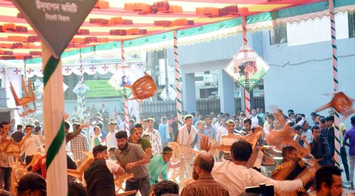 সিলেটে বিএনপির সমাবেশস্থলে হট্টগোল, ভাঙচুর