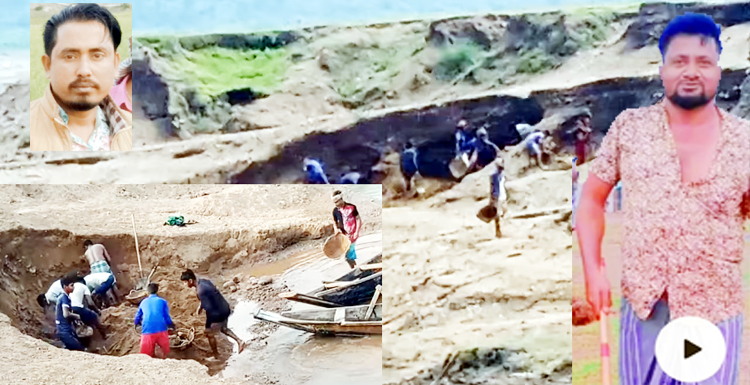 বিছনাকান্দি খেলার মাঠ খাবলে খাচ্ছে পাথর খেকো চক্র : নিরব প্রশাসন