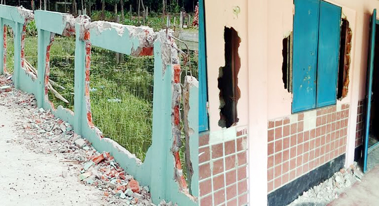 বিশ্বনাথে আ’লীগ নেতার বাড়ির গেইট, দেয়াল ও ঘর ভাংচুর!