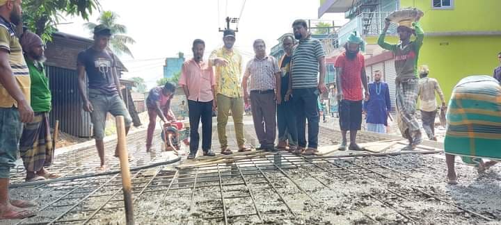 গোয়াইনঘাট-হাদারপার রাস্তার ঢালাই কাজ শুরু