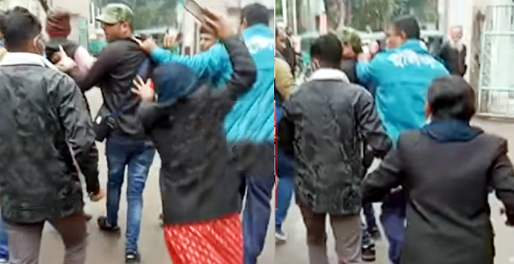 সিলেটে দুই শিল্পীকে ‘গণধর্ষণ’ : আসামিকে ধর্ষিতার জুতোপেটা