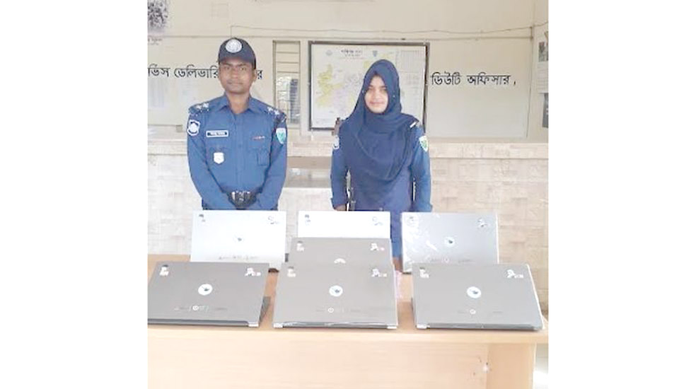 শান্তিগঞ্জে শেখ রাসেল ল্যাবের চুরি হওয়া ৭ ল্যাপটপ উদ্ধার