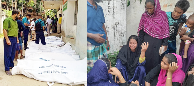 সিলেটে সড়ক দুর্ঘটনায় নিহতদের লাশ হস্তান্তর, স্বজনদের আহাজারি