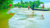 ভারতীয় ঢলে তলিয়ে গেছে সুনামগঞ্জ-তাহিরপুর সড়ক : ভোগান্তিতে ৫০ হাজার মানুষ