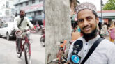সাইকেল চালিয়ে, নিজে পোস্টার লাগিয়ে শাহ জাহান মিয়ার ৩০ হাজার ভোট