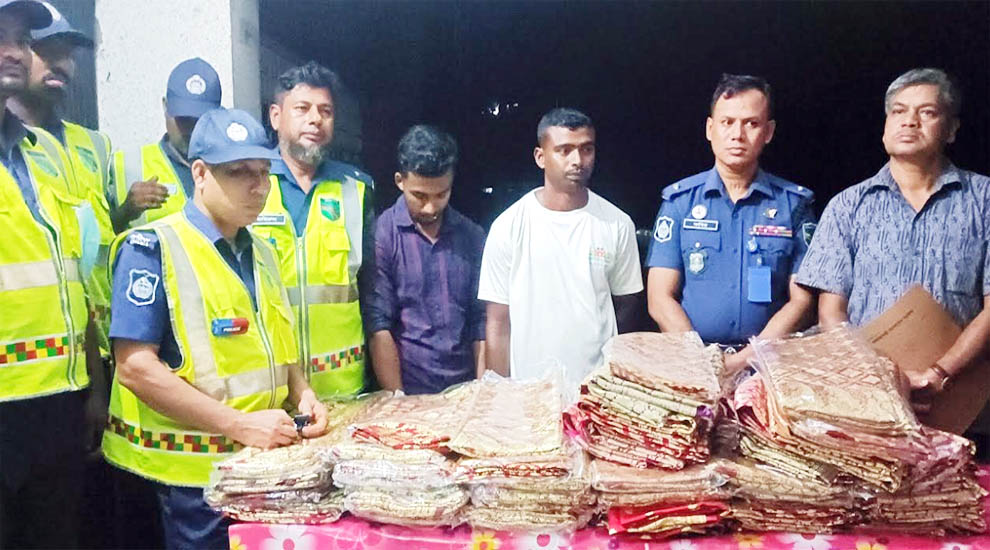 ছাতকে ১৭ লাখ টাকার অ বৈ ধ পণ্যসহ আ ট ক ২