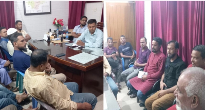 বিশ্বনাথে সাংবাদিকদের সাথে নবাগত ওসির মতবিনিময়