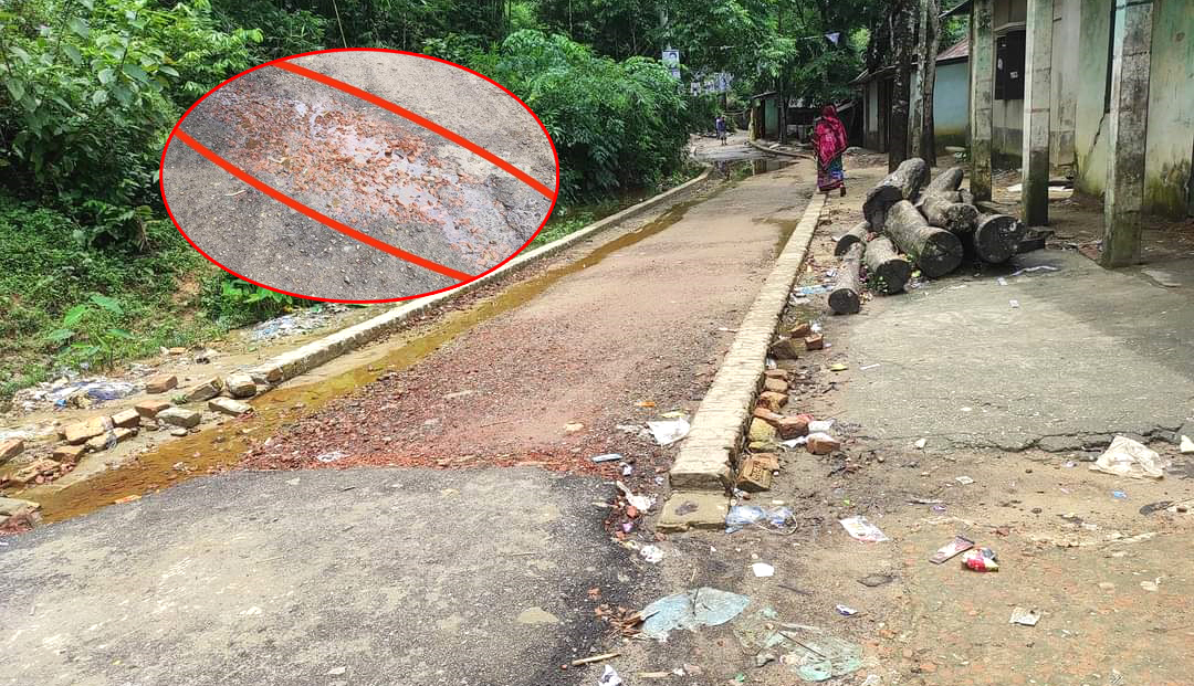 টিলারগাঁও’য়ে ১৯ মাসেও শেষ হয়নি রাস্তার পুনর্নির্মাণ কাজ: দুর্ভোগে মানুষজন!