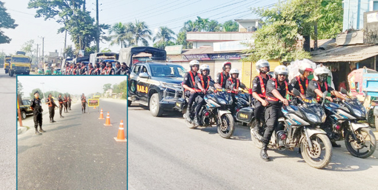 পূজার নিরাপত্তায় সিলেটজুড়ে র‍্যাবের টহল