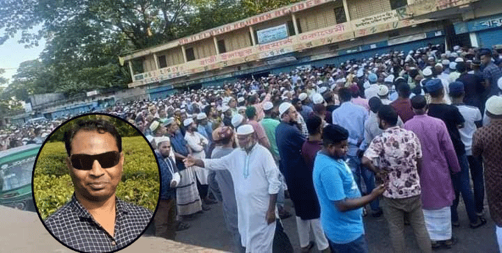 সিলেটে নিহত যুবদল নেতার দাফন সম্পন্ন