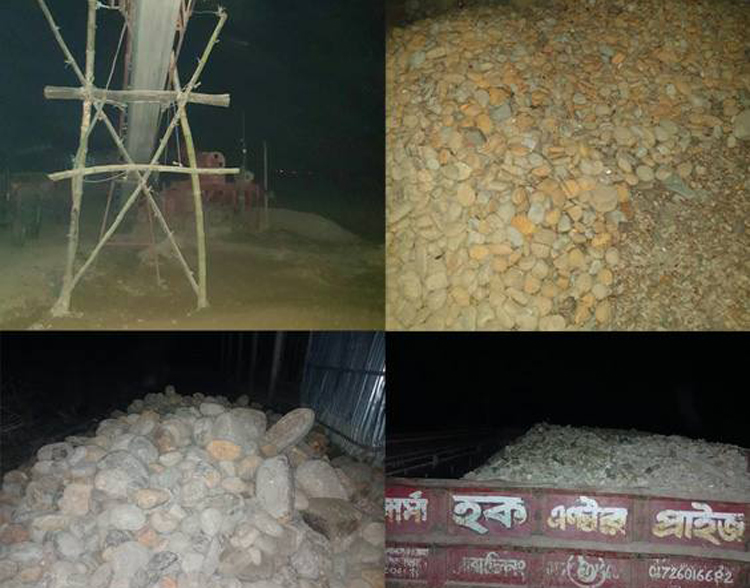 কানাইঘাটে রাতের আঁধারে জব্দকৃত পাথর পাচার : নেপথ্যে ইউপি সদস্য মঈনুল