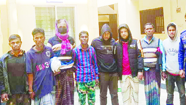 গোয়াইনঘাটে হত্যা মামলার আসামিসহ গ্রেফতার ৮