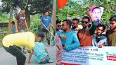 সরকার বিরোধী মিছিলে ছাত্রদল নেতা আলেক হুসেইন এর উপর হামলা
