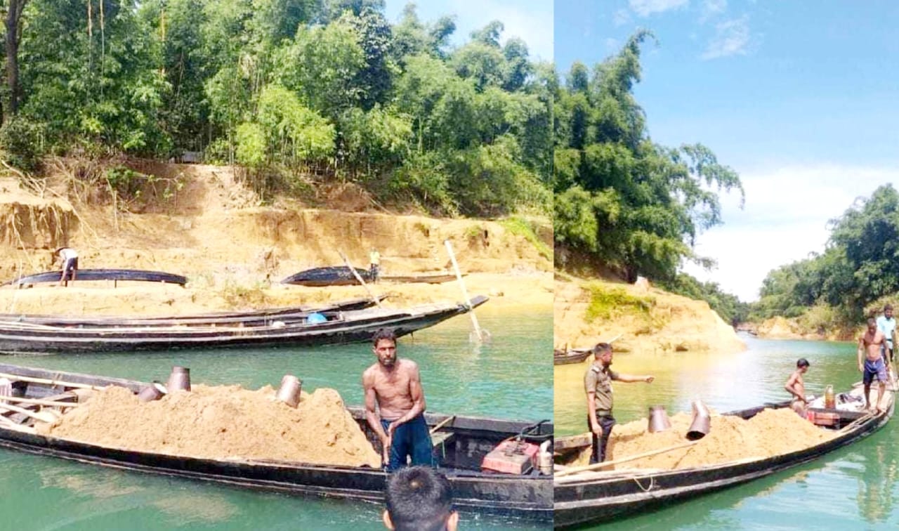 জৈন্তাপুরে প্রশাসনের নামে বালু শ্রমিকদের নিকট হতে চাঁদা আদায়