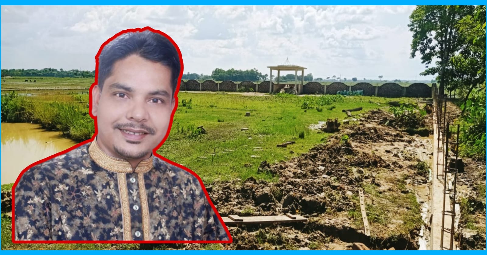 ঈদগাহের কাজ করেন গ্রামবাসী, ইউপি সদস্য আলিমের বিল উত্তোলন