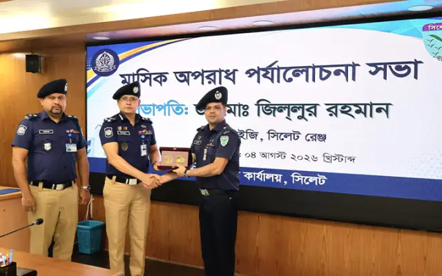 গোয়াইনঘাট থানায় যোগদানের প্রথম মাসেই রেঞ্জের শ্রেষ্ঠ ওসি ওমর ফারুক