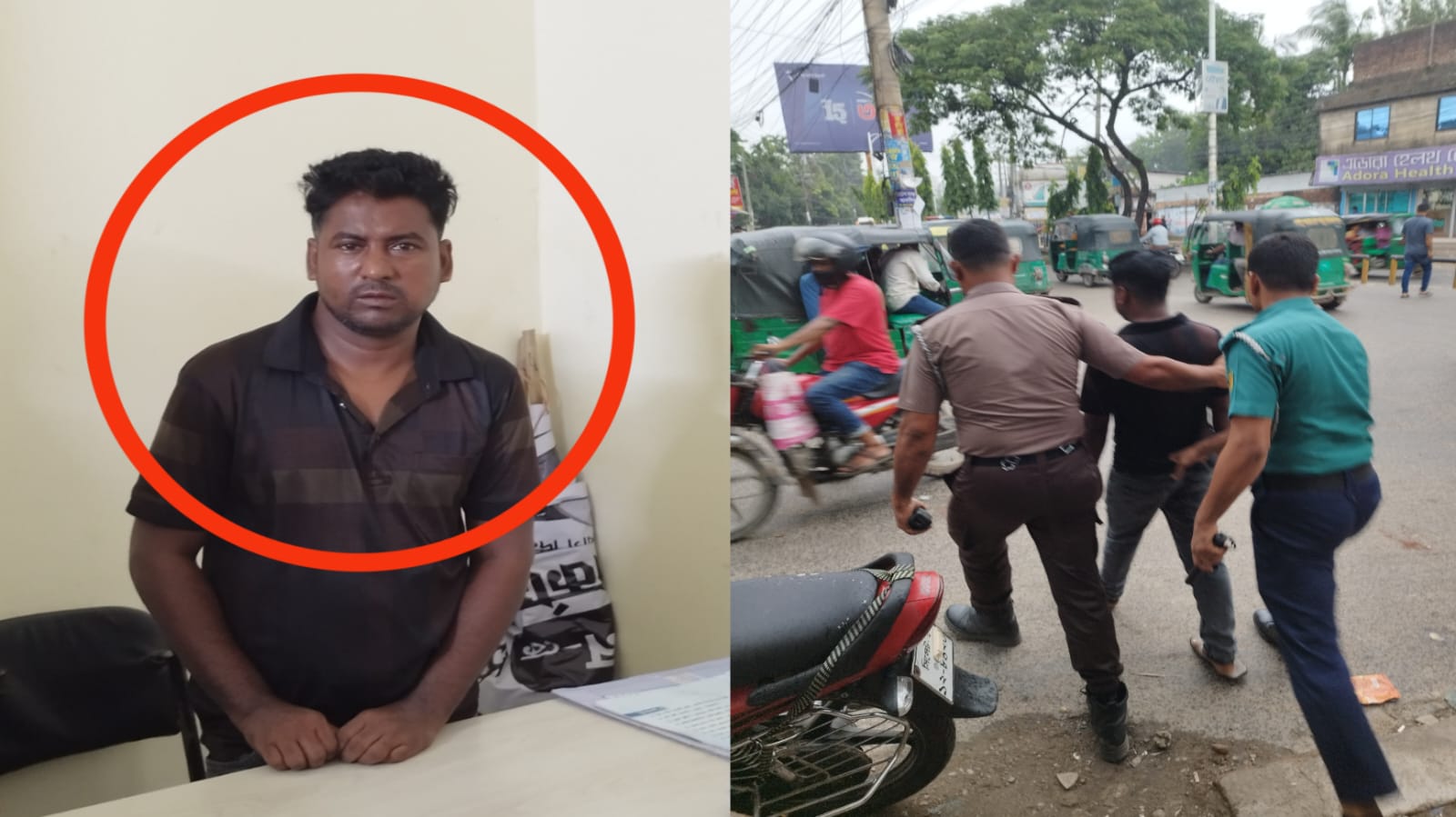 সিএনজি অটোরিকশার যাত্রীবেশে ছিনতাই: আখালিয়ায় চক্রের এক সদস্য আটক