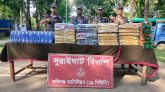 জকিগঞ্জে বিজিবি’র অভিযানে ১৬ লাখ টাকার অবৈধ ভারতীয় মালামাল জব্দ